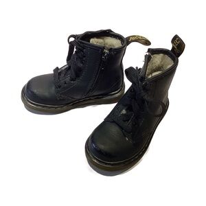 Classic Black Kids Boots with Cozy Lining